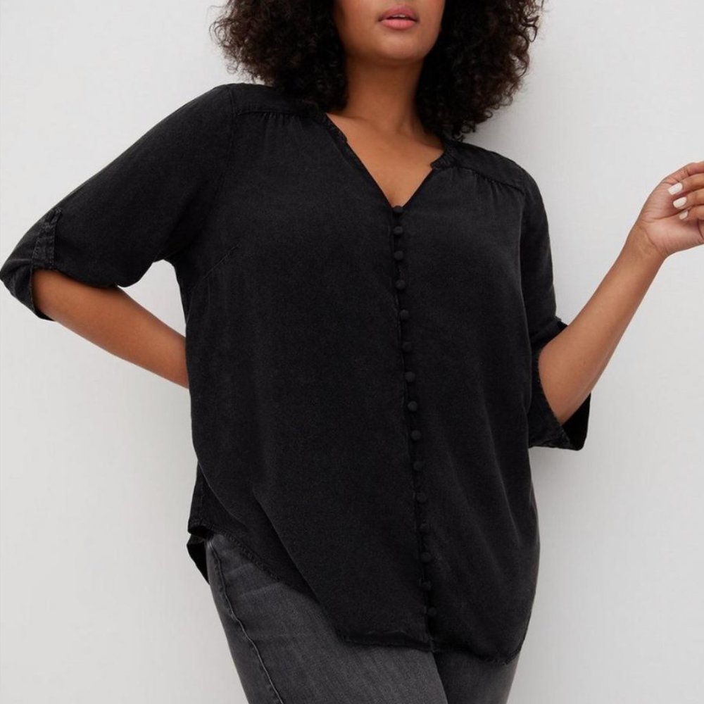 Torrid Harper Challis Button-Front Blouse